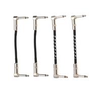 Hemobllo 4 pièces Câble Instrument Effector Cuivre Connecteur Double Coudé pour Guitare et Basse Audio Patch