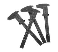 Hemobllo 4 Pièces Calibre Portable Plastique Outil de Mesure avec Échelle Facile à Lire pour Menuiserie et Lot de Noir