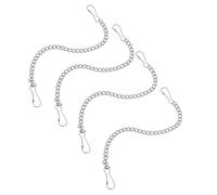 Hemobllo 4 pièces Chaînes de Suspension Inox avec Crochets à Fermeture Rapide Cintres Multifonctions pour Plantes Panneaux et Lanternes Jardin Balcon Extérieur