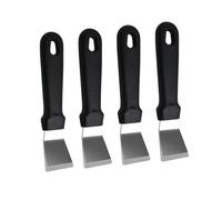 Hemobllo 4 pièces Couteau à Gratter Acier Inoxydable pour Nettoyage Multi Usage Outil de Retrait de Colle Peinture Raclette Couloir et Sol Manche Antidérapant Ergonomique Protection