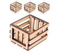 Hemobllo 4 Pièces Crates de Lait pour Maison de Poupées Accessoires de Décoration de Jardin Féérique Éducatifs pour Jeu de Rôle et Paysage Miniature