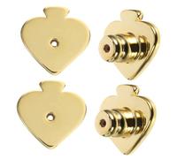 Hemobllo 4 pièces Fermoirs Boucles Oreilles Métal Doré Bouchons Anti-chute pour Clous Accessoires DIY Bijouterie Compatibles Types Oreilles