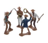 Hemobllo 4 pièces Figurines Miniatures Western Set de Cowboys Décorations pour Fête et Maison Collection Modèles Détails Soignés