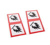 Hemobllo 4 Pièces Fire Warning Stickers for Trash Bins Weather Resistant Flame Safety Decals for Outdoor Garbage Cans Self Adhesive Labels to Enhance Public Fire Awareness