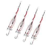 Hemobllo 4 Pièces Hameçons Appâts pour Carpe avec Ressort Emmêlement Boîte Réutilisable Crochet Pointes Accessoire de Coarse