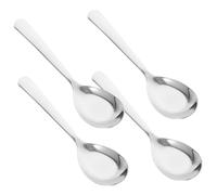 Hemobllo 4 pièces Lot de Cuillères à Soupe Acier Inoxydable Manches Épais Confortables Cuillères de Service Classiques et Résistantes pour Cuisine et Dîner
