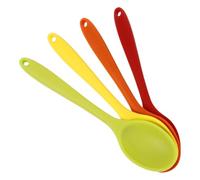 Hemobllo 4 pièces Lot de Cuillères Silicone pour Cuisson et Service Antiadhésives Résistantes Chaleur Ergonomiques et Légères pour Mélanger Remuer et Servir
