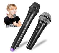 Hemobllo 4 Pièces Lot de Microphones Jouets Plastique Réalistes pour Garçon Fille Accessoires de Jeu de Rôle pour Fête et Scène Modèles de Faux Microphones pour Développer Public