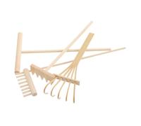 Hemobllo 4 pièces Lot de Mini Râteaux Zen Bois pour Jardin Sec Accessoires Décoratifs pour Maison et Bureau Ensemble Outils Miniatures pour Bac à Sable Zen Ambiance Apaisante et Méditative