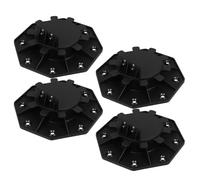 Hemobllo 4 pièces Lot de Plots Réglables pour Support Terrasse Hauteur Ajustable Pied Poteau Réglable Lambourde Base de Levage Remplaçable pour Sol Stable et Facile à Installer