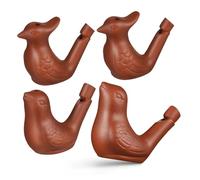 Hemobllo 4 pièces Lot de Sifflets à Eau Musicals pour Garçon Fille Sifflets Oiseaux Portables Poterie Mélodieux et Design Compact Cadeau Original pour Amateurs de Musique et Doiseaux