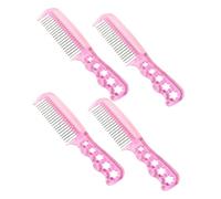 Hemobllo 4 pièces Lot Peignes Acier Inoxydable pour Perruques Brosse à Dents Fines Antistatique Démêlage pour Femmes Entretien et Coiffage Facile des Wigs