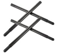 Hemobllo 4 Pièces Manche à Balai de Sorcière en Plastique Noir, Tige de Remplacement Double Filetage, Résistant Rouille pour Cosplay et Performance Halloween