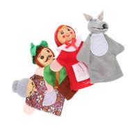 Hemobllo 4 pièces Marionnettes à Doigts Bois Animaux Mignons Jouets pour Tout-Petits Accessoires Histoire et Jeu de Rôle pour Garçon Fille et Adultes Set
