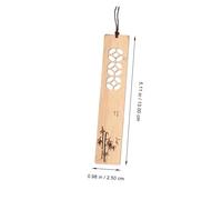 Hemobllo 4 pièces Marque-pages Bois Naturel Style Chinois avec Étiquettes Sculptées Artisanales pour Cadeaux Souvenirs et Lecture Quotidienne