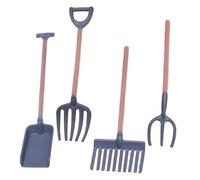 Hemobllo 4 Pièces Mini Garden Realistic Plastic Farm Shovels for Dollhouse Decoration Miniature Landscaping Tools for Doll Home Decor and Micro Garden Scenes