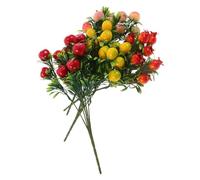 Hemobllo 4 pièces Miniature Artificial Fruit Trees Set Realistic Pomegranate Lemon Apple Branches for Home Decoration Photography Props DIY Micro Landscape Craft