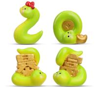 Hemobllo 4 Pièces Ornement de Serpent Décoratif, en Résine