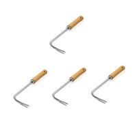 Hemobllo 4 Pièces Outil de Jardinage à Main Outil de Désherbage Manche Extracteur de Mauvaises pour Assouplir Sol Transplanter Fleurs