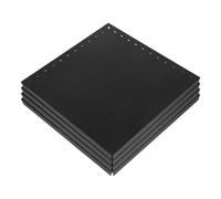 Hemobllo 4 pièces Panneaux Perforés Métalliques Noirs pour Mur Organisateur Mural Robuste pour Outils Rangement Garage et Bureau Installation Rapide sans Perçage Système Modulable