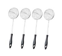 Hemobllo 4 pièces Passoires Acier Inoxydable avec Filtre Fin pour Cuisine Écumoire Résistante à Haute Température avec Poignée Ergonomique Tamis Multifonction pour Égouttage et Infusion