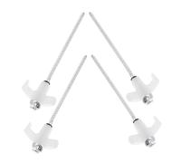 Hemobllo 4 Pièces Piquets De Tente Pointes Extérieures Jardins Piquets Lourds Enjeux De Chemin Piquet Solaire Extérieur Pointes De Tente pour Terrasse De Camping Plastique Blanche