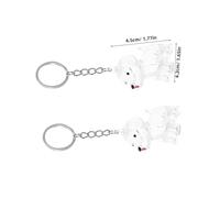 Hemobllo 4 Pièces Porte Clés Collecteur de Poils de Chien Transparent Coffret Souvenir Commémoratif Portable pour et à Dos Ornement Forme de Chien pour Propriétaires Danimaux