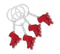 Hemobllo 4 pièces Porte Clés Métal Patins à Roulettes Cartoon Créatif Accessoire Suspendu Anniversaire Garçon Fille Mixte