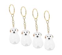 Hemobllo 4 Pièces Porte Clés Souvenir pour Poils de Chien Transparent Capsule Commémorative Forme Chien et Portable pour Mémoire