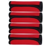 Hemobllo 4 Pièces Protections Antidérapantes pour Haltères et Poignées de Valise Coussinets Amovibles Confortables pour Barres de Traction Haltères et Barres de Musculation Rouges