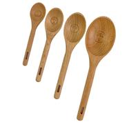 Hemobllo 4 pièces Set de Cuillères à Mesurer Hêtre pour Café Thé et Pâtisserie Cuillères Doseuses Précises avec Graduation Double Ustensiles de Cuisine Polyvalents pour Poudres et Solides