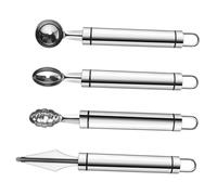 Hemobllo 4 pièces Set de Outils de Sculpture de Fruits Acier Inoxydable pour Pastèque Couteau Cuillère à Melon Outils pour Décoration de Fruits et