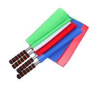 Hemobllo 4 Pièces Signal Flags For Track Events With Stainless Steel Handle Sweat Absorbing Sponge Grip Lightweight And Linesman Tools For Volleyball Soccer Referees