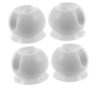 Hemobllo 4 pièces Support Mural Brosse à Dents avec Ventouses Rangement Mural Simple et Stable pour Salle de Bain Porte-Brosse Facile à Installer Compatible Plupart des Brosses à Dents