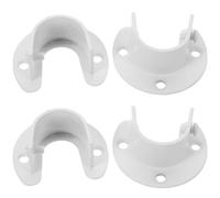 Hemobllo 4 Pièces Support Tringle U Acier Inoxydable Fixation Flasque Robuste pour Barre Penderie Compatible Montage Mural Sécurisé et Stable