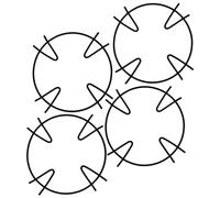 Hemobllo 4 pièces Support Wok Rond Fer Compact Antidérapant pour Plaques à Gaz Résistant Chaleur Support Stable pour Petits Récipients et Cuissons Vapeur