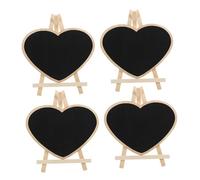 Hemobllo 4 pièces Tableaux Noirs Bois Supports Verticaux pour Craie Décoration de Table pour Garçon Fille et Événements Panneaux Message pour Maison et Bureau