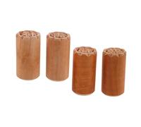 Hemobllo 4 Pièces Tampons à Biscuits Bois pour Pâtisserie Moules à Gâteau de Lune Chinois Traditionnels Estampage Ergonomique pour Cookies Pâtisseries et Brioches Motifs Gravés Raffinés