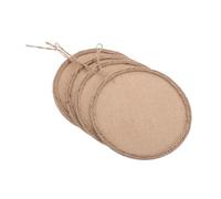 Hemobllo 4 Pièces Toile de Lin pour Garçon Fille avec Cadre Jute Panneaux Toile de pour Tissage de Corde Décoration Murale DIY pour Chambre Garçon Fille Salle de Classe et Salon