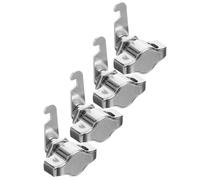 Hemobllo 4 Pièces Verrou de Meuble sans Clé 25mm, Sécurité Renforcée, | Alliage de Zinc Argenté, Profil Discret, pour Armoires de Rangement et Anciens Placards, Usage Intensif