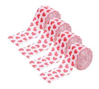 Hemobllo 4 Rouleaux de Papier Crépon de Cœur Rouge Décoration Mariage et Fête Guirlandes pour Saint-Valentin Banderoles Romantiques pour Intérieur Accessoires Décoratifs Polyvalents