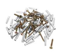 Hemobllo 40 ensembles Jeu de Vis et Chevilles Métalliques à Expansion pour Cloisons Sèches Fixation Murale Stable et Adaptable pour Cadres Décoration et Accessoires Couleur Aléatoire