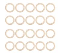 Hemobllo 40 pièces Anneaux Bois Brut Cercles Naturels Lisses Non Finis pour DIY Bijoux Décoration Maison Création Attrape-rêves et Accessoires Artisanaux