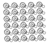 Hemobllo 40 pièces Breloques Spirales Métal Antique Argenté Fermoirs Toggle pour Création DIY Bijoux Bracelets Colliers Charms Artisanaux