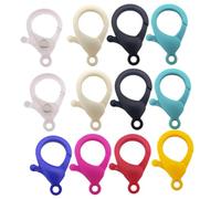 Hemobllo 40 pièces Lot de Fermoirs Plastique Colorés Pince Homard pour Trousseau Clés et Accessoires DIY