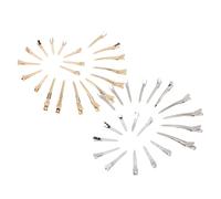Hemobllo 40 pièces Lot Pinces à Cheveux Métal Alligator avec Trous Clips Duckbill pour Coiffage Sectionnement Cheveux Épais Accessoires Salon et Maison et Léger