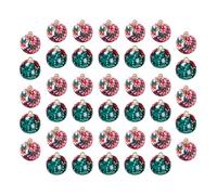 Hemobllo 40 Pièces Pendentifs Boule de Colorés pour Création Bijoux DIY Breloques pour Collier Bracelets et Décorations de Noël Couleur Aléatoire