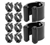 Hemobllo 40 Pièces Support Mural pour Queue de Billard Plastique Double Trous Clip de Fixation pour Canne à Rangement Mural pour Garage et Salle de Jeux Organisateur Compact pour