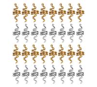 Hemobllo 40pièces Élastique Cheveux Spirale Enrouleur Tresses Bracelet-masque Épingle Chignon Spirale Élastiques Décoratifs Manchettes Queues Cheval Flexible Pinces Breloques Tresses