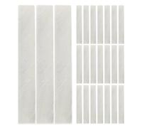 Hemobllo 42 Pièces Crayon Plat en Stéatite, Craie Plate Blanche, 68x8x4,2mm, Anti-roulement, pour Marquage Industriel sur Acier et Pierre